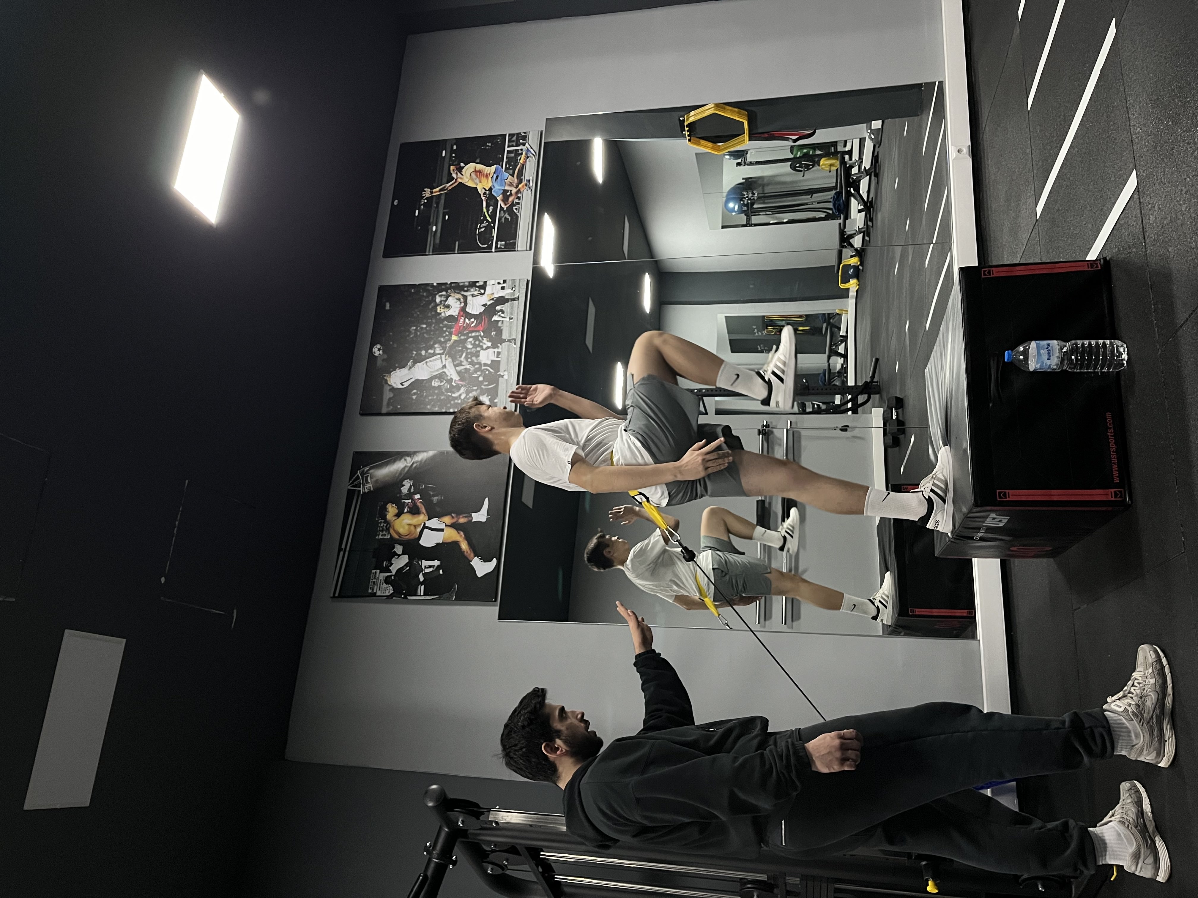 Fitness enthusiast working out